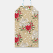 メリークリスマスレッドポインセチア ギフトタグ (裏面)