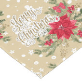 メリークリスマスレッドポインセチア ショートテーブルランナー (コーナー)