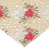 メリークリスマスレッドポインセチア テーブルクロス (アングル)