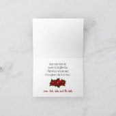 メリークリスマスレッドポインセティアス シーズンカード (内部)