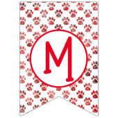 メリークリスマスレッドポーシルエット(2枚の画像あり) バンティングフラッグ (第2の旗)