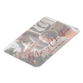 メリークリスマスレッドミニマリストフォトマグネット マグネット (左側)