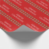 メリークリスマスレッドラッピング紙 ラッピングペーパー (角)