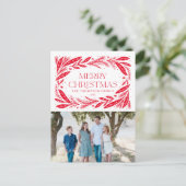 メリークリスマスレッドリース ポストカード (スタンド正面)