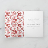 メリークリスマスレッドヴィンテージディアカード カード (内部)