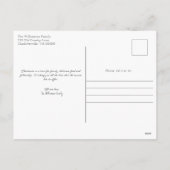 メリークリスマスレッドヴィンテージトラックツリーホリデー シーズンポストカード (裏面)