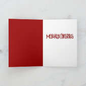 メリークリスマスレッド文字カード シーズンカード (内部)