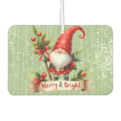 メリークリスマスレッド格言キラキラ カーエアーフレッシュナー (正面)