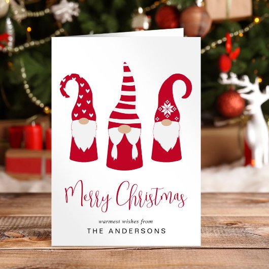 メリークリスマスレッド格言ホリデーカード シーズンカード