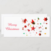 メリークリスマスレッド混合オーナメントと文字 (正面/裏面)