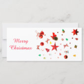 メリークリスマスレッド混合オーナメントと文字 (正面)