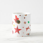 メリークリスマスレッド混合オーナメント コーヒーマグカップ (中央)