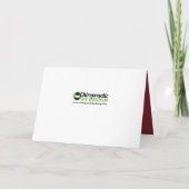 メリークリスマスレッド点々のあるカイロプラクティッククリスマス シーズンカード (裏面)