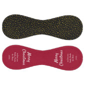 メリークリスマスレッド金ゴールドグリッターパターン ソフトボール (パネル)