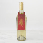 メリークリスマスレッド金ゴールドツリースターズ ボトルネックタグ (ボトル)