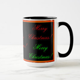 メリークリスマスレッド金ゴールドマグカップ マグカップ