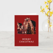 メリークリスマスレッド カード (黄色い花)