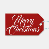 メリークリスマスレッド ギフトタグ (正面(横))