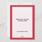 メリークリスマスレッド&グリーンウォーターリース シーズンカード (裏面)