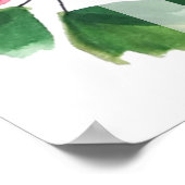 メリークリスマスレッド&グリーンウォーターリース ポスター (角)