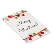 メリークリスマスレッド&グリーンオーナメント マグネット (右側)