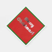 メリークリスマスレッド&グリーンナプキン スタンダードランチョンナプキン (角)