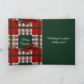 メリークリスマスレッド・グリーン・プレイド カード (内部)