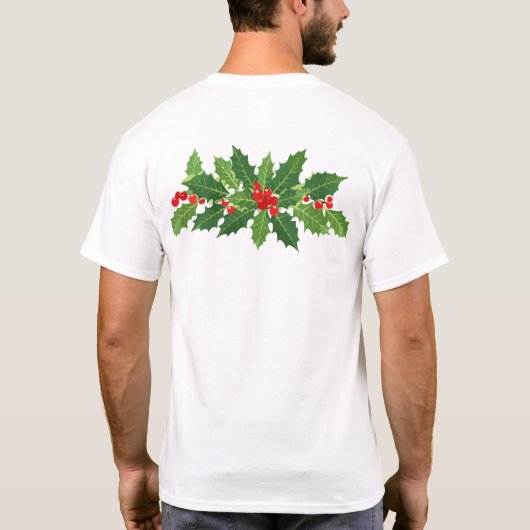 メリークリスマスレッド&グリーン Tシャツ (裏面)
