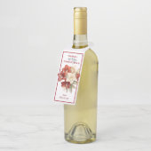 メリークリスマスレッド&ホワイトアマリリス ボトルネックタグ (アングル)