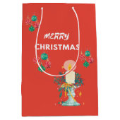メリークリスマスレッド – 紙バッグ ミディアムペーパーバッグ (正面)