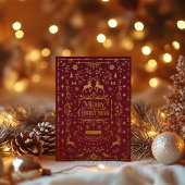 メリークリスマスレッド&金ゴールドクラシック 箔シーズンカード