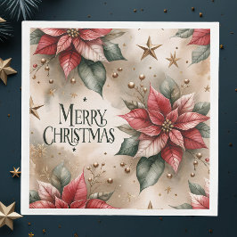 メリークリスマスレッド&金ゴールドポインセチア