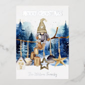 メリークリスマスレディ格言オンブルーフォレスト 箔シーズンカード (正面)