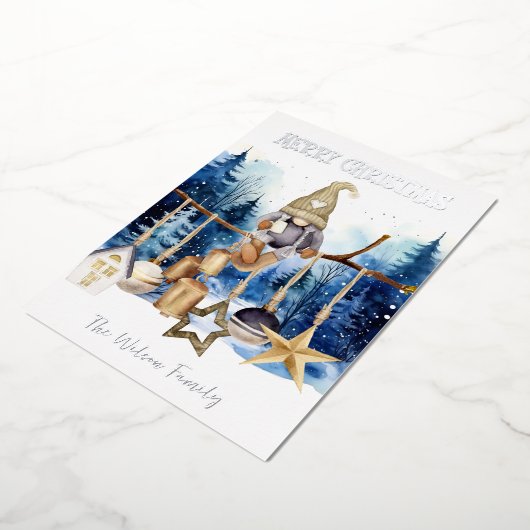 メリークリスマスレディ格言オンブルーフォレスト 箔シーズンカード (回転した状態)