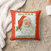 メリークリスマスレトロサンタクロース装飾用クッション クッション (ブランケット)