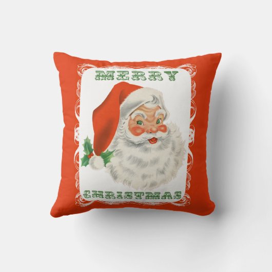 メリークリスマスレトロサンタクロース装飾用クッション クッション (裏面)