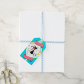 メリークリスマスレトロシャム猫の名前 ギフトタグ (より糸付き)