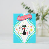 メリークリスマスレトロシャメネコ シーズンポストカード (スタンド正面)