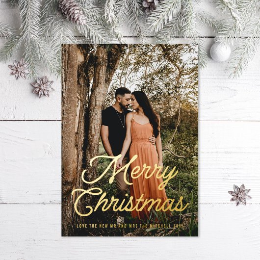 メリークリスマスレトロスクリプト 箔シーズンカード