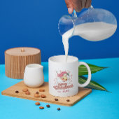 メリークリスマスレトロタイポグラフィサンタピンクハット コーヒーマグカップ