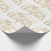 メリークリスマスレトロタイポグラフィデザインパターン ラッピングペーパー (角)