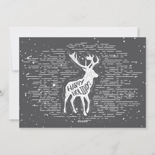 メリークリスマスレトロタイポグラフィ家族写真 シーズンカード (裏面)