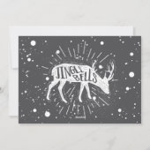 メリークリスマスレトロタイポグラフィ家族写真 シーズンカード (裏面)