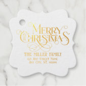 メリークリスマスレトロタイポグラフィ フェイバータグ (正面)