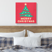メリークリスマスレトロツリー キャンバスプリント (インサイチュ (寝室))