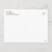 メリークリスマスレトロティール(緑がかった色)銅海軍デコール シーズンポストカード (裏面)