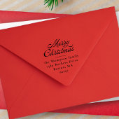 メリークリスマスレトロホリデー差出人住所 セルフインキングスタンプ