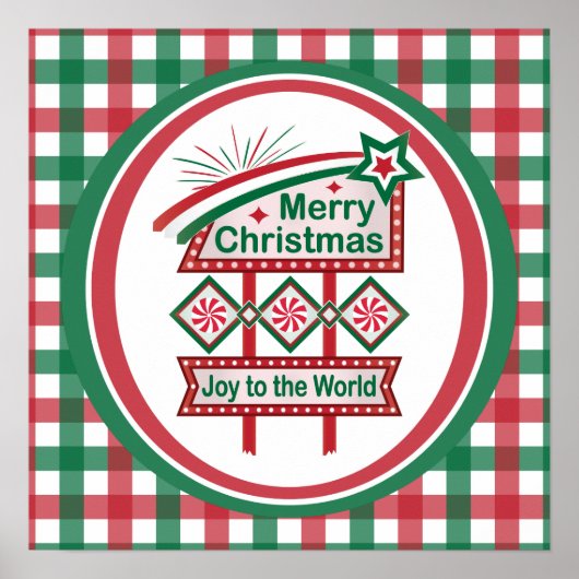 メリークリスマスレトロマーキー – Joy to the World ポスター (正面)