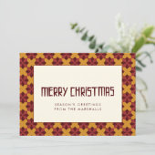 メリークリスマスレトロミッドセンチュリーパターン シーズンカード (スタンド正面)