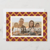 メリークリスマスレトロミッドセンチュリー写真 シーズンカード (正面)